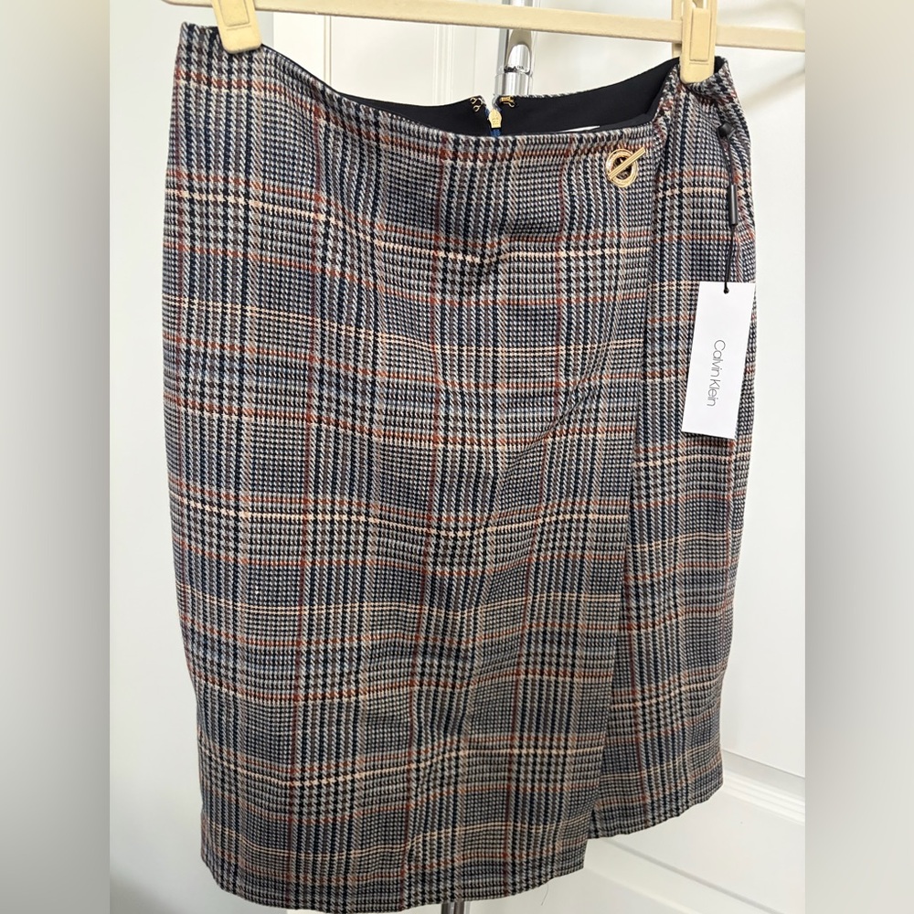 Calvin Klein Faux Wrap pencil midi skirt Size 6